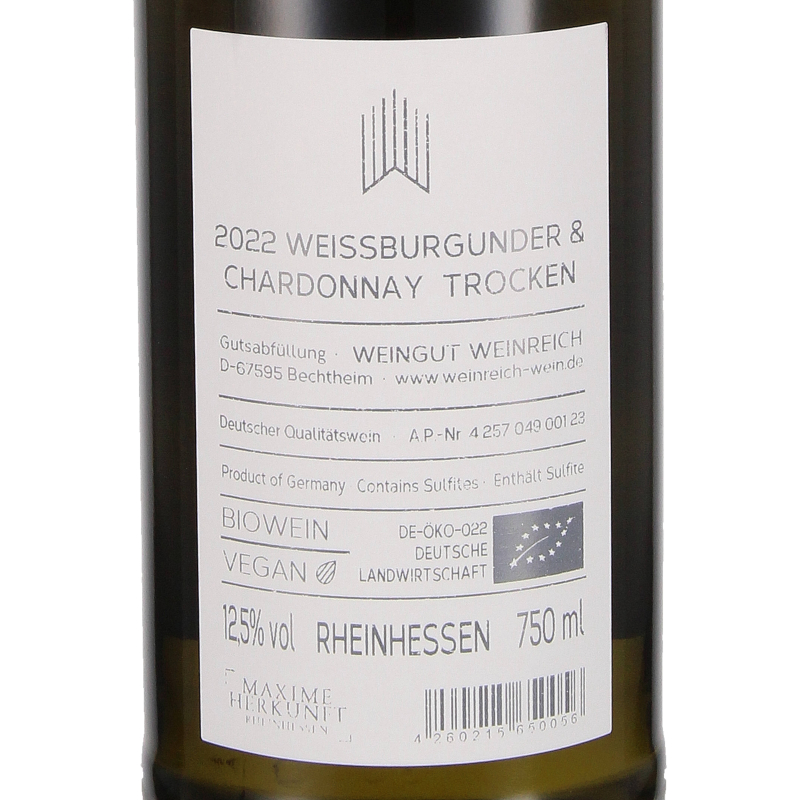 Weinreich, & trocken, Weissburgunder 2021 Chardonnay Rheinhessen