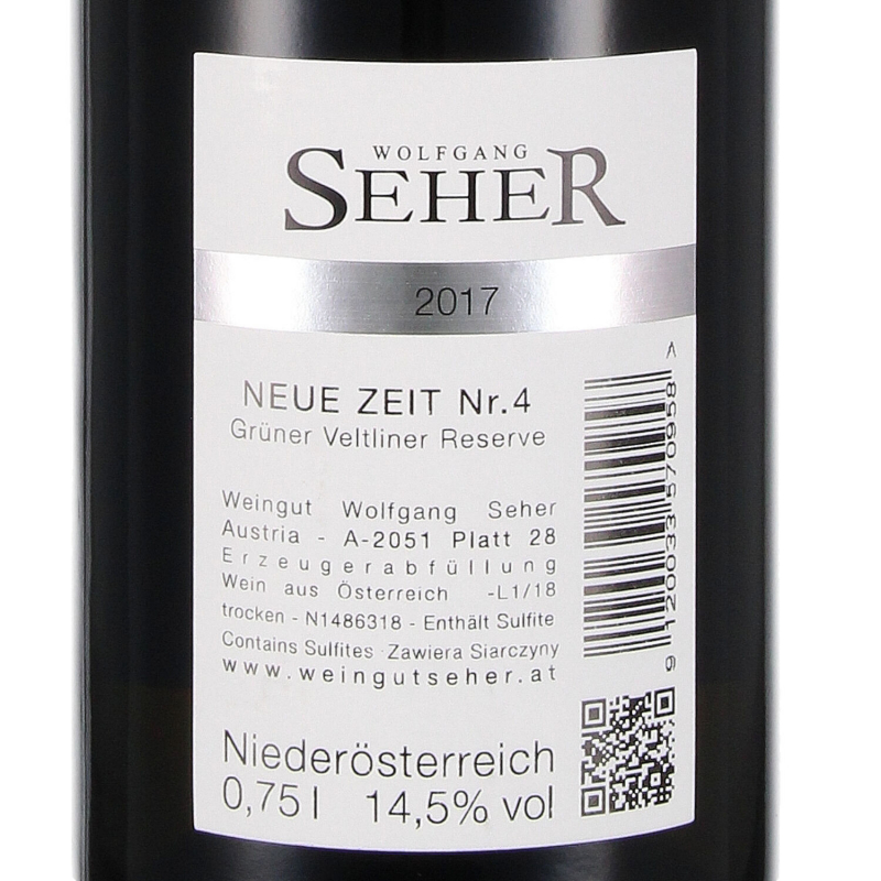 2017 Grüner Veltliner Reserve Weinviertel Seher, \