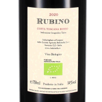 2020 Costa Toscana Rosso IGT Rubino; Azienda Agricola Bulichella