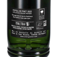 2022 Picpoul de Pinet AOP; Domaine La Croix Gratiot