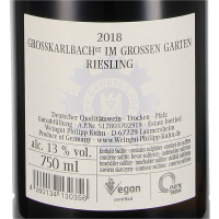 2018 Riesling Im großen Garten, VDP.Grosses Gewächs, Weingut Philipp Kuhn, Pfalz