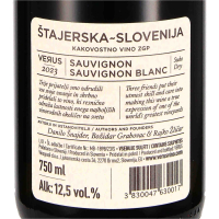 2023 Sauvignon Blanc, Kakovostno Vino ZGP, VERUS Vinogradi