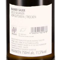 2023 Silvaner trocken, Weingut Rainer Sauer, Franken