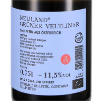 2023 Grüner Veltliner Neuland; Weingut Herbert Zillinger, Weinviertel