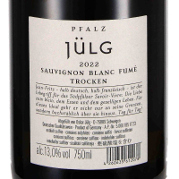 2022 Sauvignon Blanc Fumé; Weingut Jülg, Pfalz